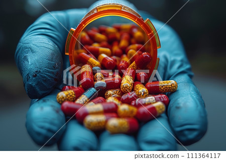 散落的藥丸：人工智慧生成的象徵藥物濫用社會問題的圖像 18， 111364117