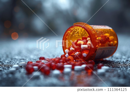 散落的藥丸：人工智慧生成的象徵藥物濫用社會問題的圖像 26 111364125
