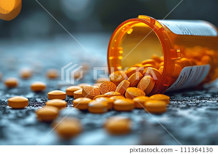 散落的藥丸：象徵藥物濫用社會問題的圖像 AI 生成 31 111364130