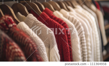 Luxury costumes displayed in a high-end apparel shop. rich life. relaxed lifestyle. Luxury costumes displayed in a high-end apparel shop. rich life. relaxed lifestyle. 111364938