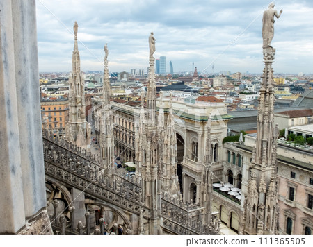 Milan cityscape seen from the Duomo 111365505
