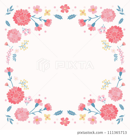 母親節康乃馨設計橫幅背景。向量圖。 111365713