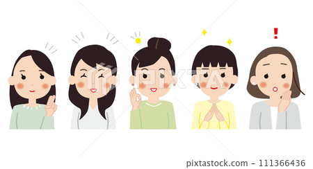 人們女性頭像圖示集 人們女性頭像圖示集 111366436