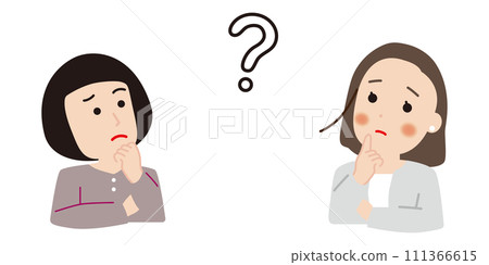 young couple wondering 111366615