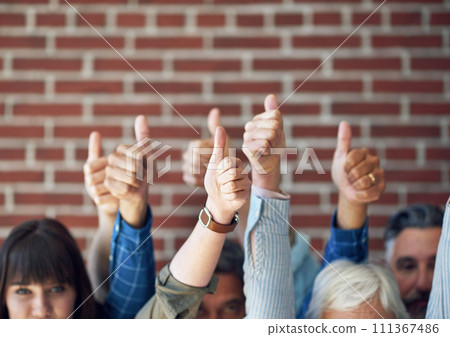 happy group of people thumbs up celebrating success together smiling showing support positive recommendation gesture happy group of people thumbs up celebrating success together smiling showing support positive recommendation gesture 111367486