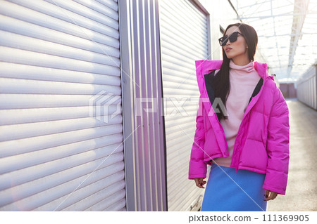 Fashion asian female model outdoor. Fashion asian female model outdoor. 111369905