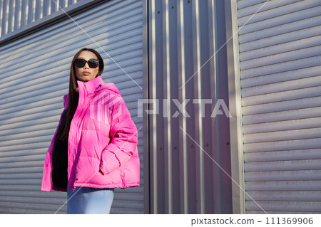 Fashion asian female model outdoor. 111369906