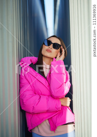 Fashion asian female model outdoor. Fashion asian female model outdoor. 111369916