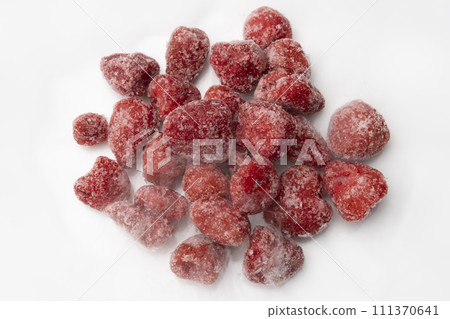Frozen strawberries cold air frozen strawberries 111370641