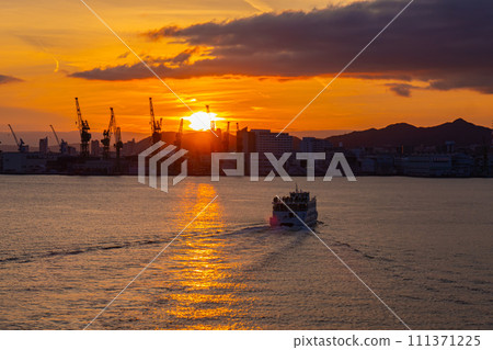 Sea stained at sunset Sea stained at sunset 111371225