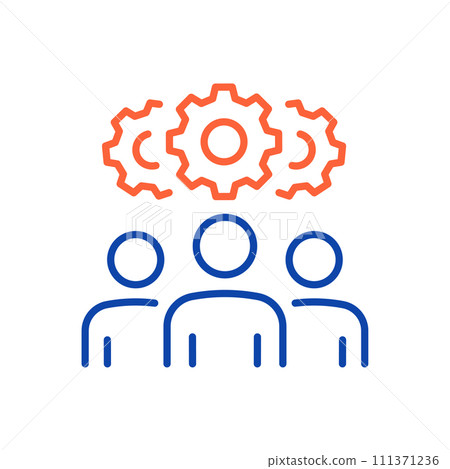 Organization line icon. Vector illustration. Editable stroke. Easily changes to any color. 111371236