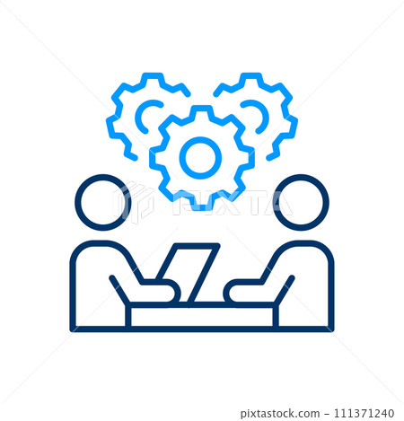 Training line icon. Vector illustration. Editable stroke. Easily changes to any color. Training line icon. Vector illustration. Editable stroke. Easily changes to any color. 111371240