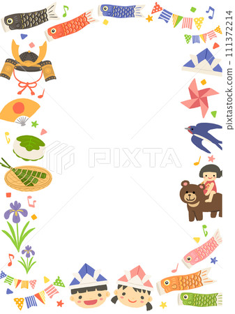 兒童節框架插畫背景素材 兒童節框架插畫背景素材 111372214