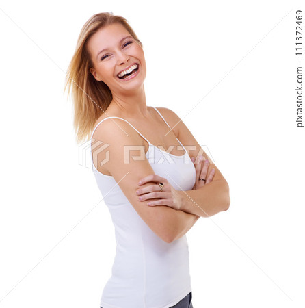 Woman, studio and portrait with smile, confidence and glow for health, wellness and happiness. Model, aesthetic and skincare for beauty, face and cosmetics for luxury, routine and self care or date Woman, studio and portrait with smile, confidence and glow for health, wellness and happiness. Model, aesthetic and skincare for beauty, face and cosmetics for luxury, routine and self care or date 111372469