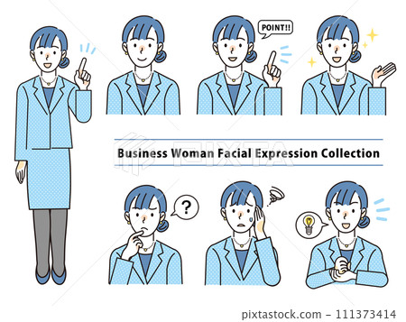 女上班族全身及臉部表情採集集 女上班族全身及臉部表情採集集 111373414