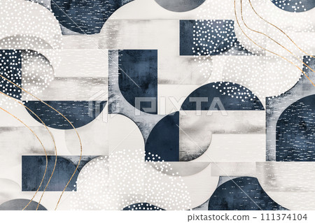 斯堪的納維亞風格幾何圖案日本現代背景藝術 斯堪的納維亞風格幾何圖案日本現代背景藝術 111374104