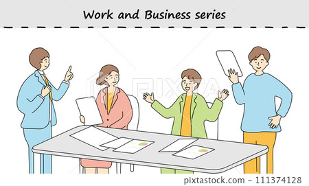 商業場景：人們開會 111374128