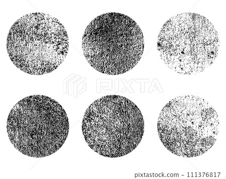 Grunge post Stamps Collection, circles. Banners, logos, Icons, labels and badges set . Vector distressed textures 111376817