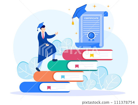 Illustration vector graphic cartoon character of certificate Illustration vector graphic cartoon character of certificate 111378754