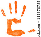Hand print 111378785
