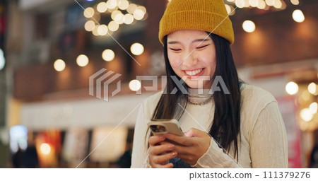 Phone, search and Japanese woman in city for travel, chat or map navigation outdoor. Smartphone, smile or happy lady person in Japan with app for location, guide or taxi, service or chauffeur request Phone, search and Japanese woman in city for travel, chat or map navigation outdoor. Smartphone, smile or happy lady person in Japan with app for location, guide or taxi, service or chauffeur request 111379276