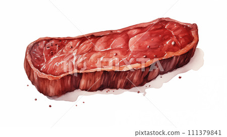 手绘牛排插画素材 111379841
