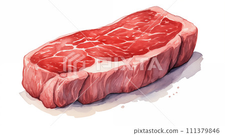 手绘牛排插画素材 111379846