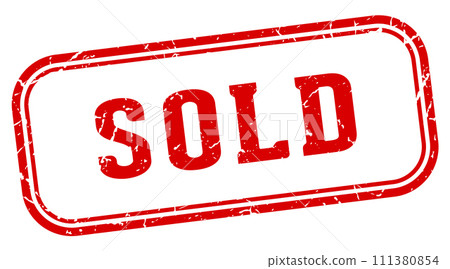 sold stamp. sold rectangular stamp on white background sold stamp. sold rectangular stamp on white background 111380854
