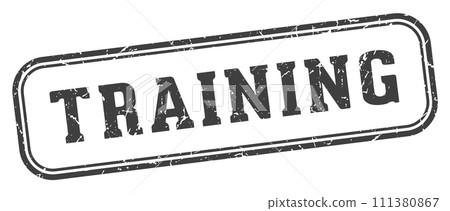 training stamp. training rectangular stamp on white background 111380867
