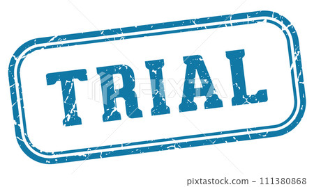 trial stamp. trial rectangular stamp on white background 111380868
