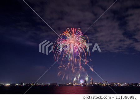 Fireworks of the famous port water art fireworks Fireworks of the famous port water art fireworks 111380983