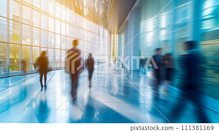 現代當代辦公室。輕鬆的工作環境的圖像。散景照片。 111381169