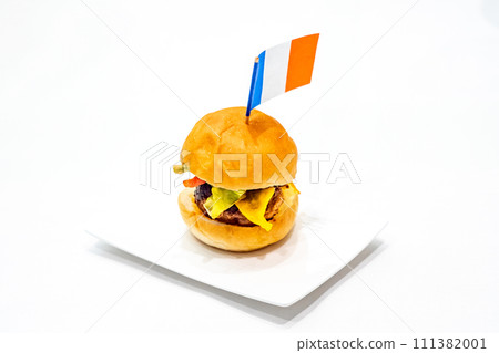 Tricolor French flag hamburger Paris Olympics Paralympics 2024 Tricolor French flag hamburger Paris Olympics Paralympics 2024 111382001