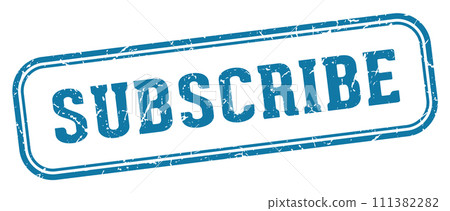 subscribe stamp. subscribe rectangular stamp on white background 111382282