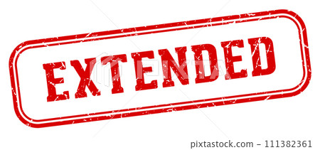 extended stamp. extended rectangular stamp on white background 111382361
