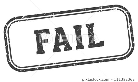 fail stamp. fail rectangular stamp on white background 111382362