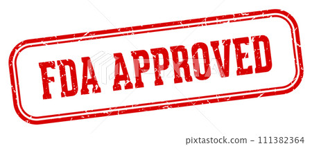 fda approved stamp. fda approved rectangular stamp on white background fda approved stamp. fda approved rectangular stamp on white background 111382364