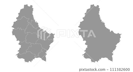 Luxembourg map with administrative divisions. Vector illustration. Luxembourg map with administrative divisions. Vector illustration. 111382600