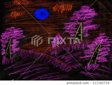 Cheerful children's hand drawn drawing. Happy Cartoon Doodle. Cheerful children's hand drawn drawing. Happy Cartoon Doodle. 111383718