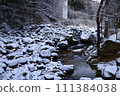 river covered with snow 111384038