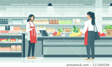 A young woman shopping A young woman shopping 111384289