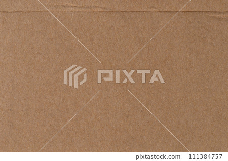Crease line on brown paper Crease line on brown paper 111384757