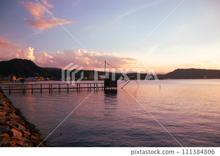 Evening view of Togo Lake Evening view of Togo Lake 111384806