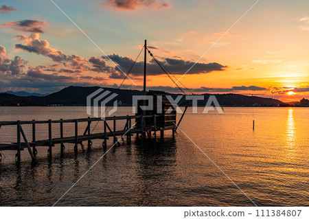 Lake Togo and sunset 111384807