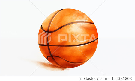 手绘卡通篮球插画 111385808