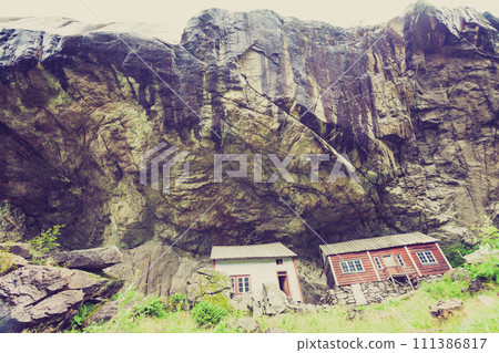 The Helleren houses in Jossingfjord, Norway The Helleren houses in Jossingfjord, Norway 111386817