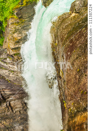Videfossen waterfall in Norway Videfossen waterfall in Norway 111387224