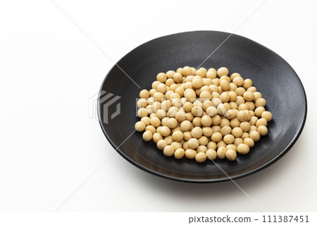 Soybean on white background 111387451