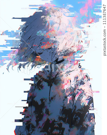 因故障效果而消失的少女 111387647