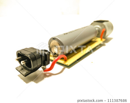 Hair trimmer parts isolated on white background 111387686